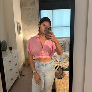 Pink zara top